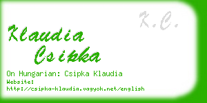 klaudia csipka business card